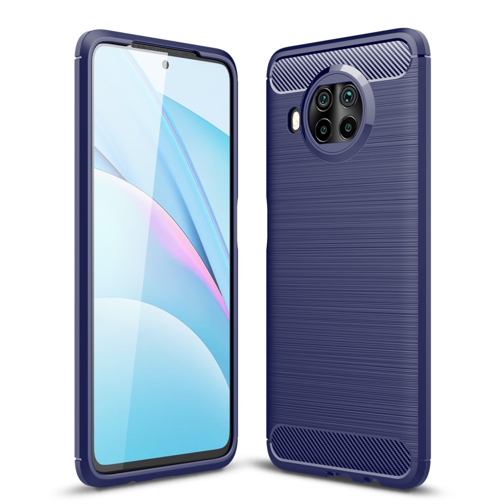 Xiaomi Mi 10T Lite 5G - Gummi cover i Børstet design - Blå
