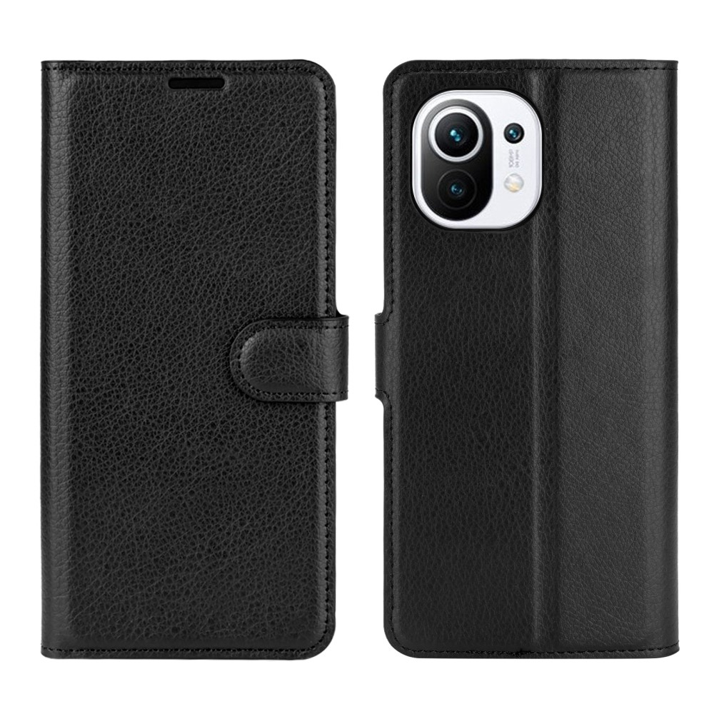 Xiaomi Mi 11 - Læder cover / pung - Sort