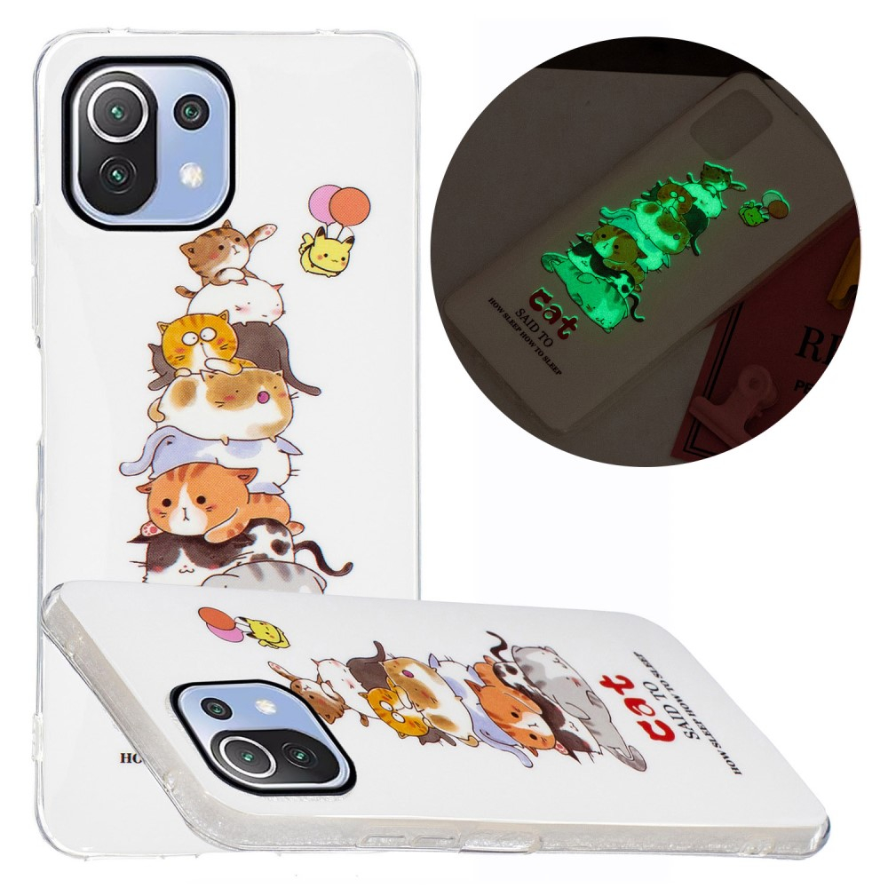 Xiaomi Mi 11 Lite 4G/5G - Gummi cover - Printet Design - Kat