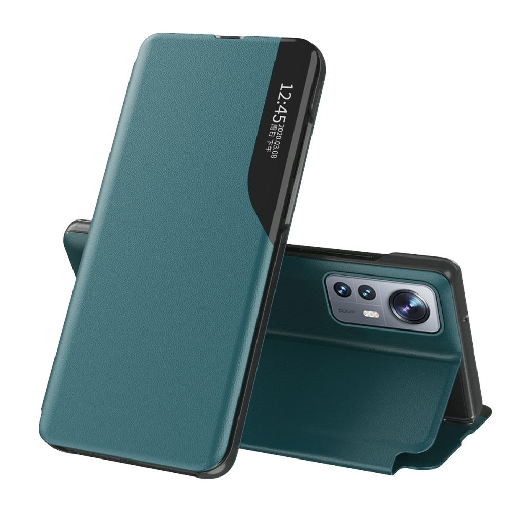Xiaomi 12 Pro - View Window læder cover - Grøn