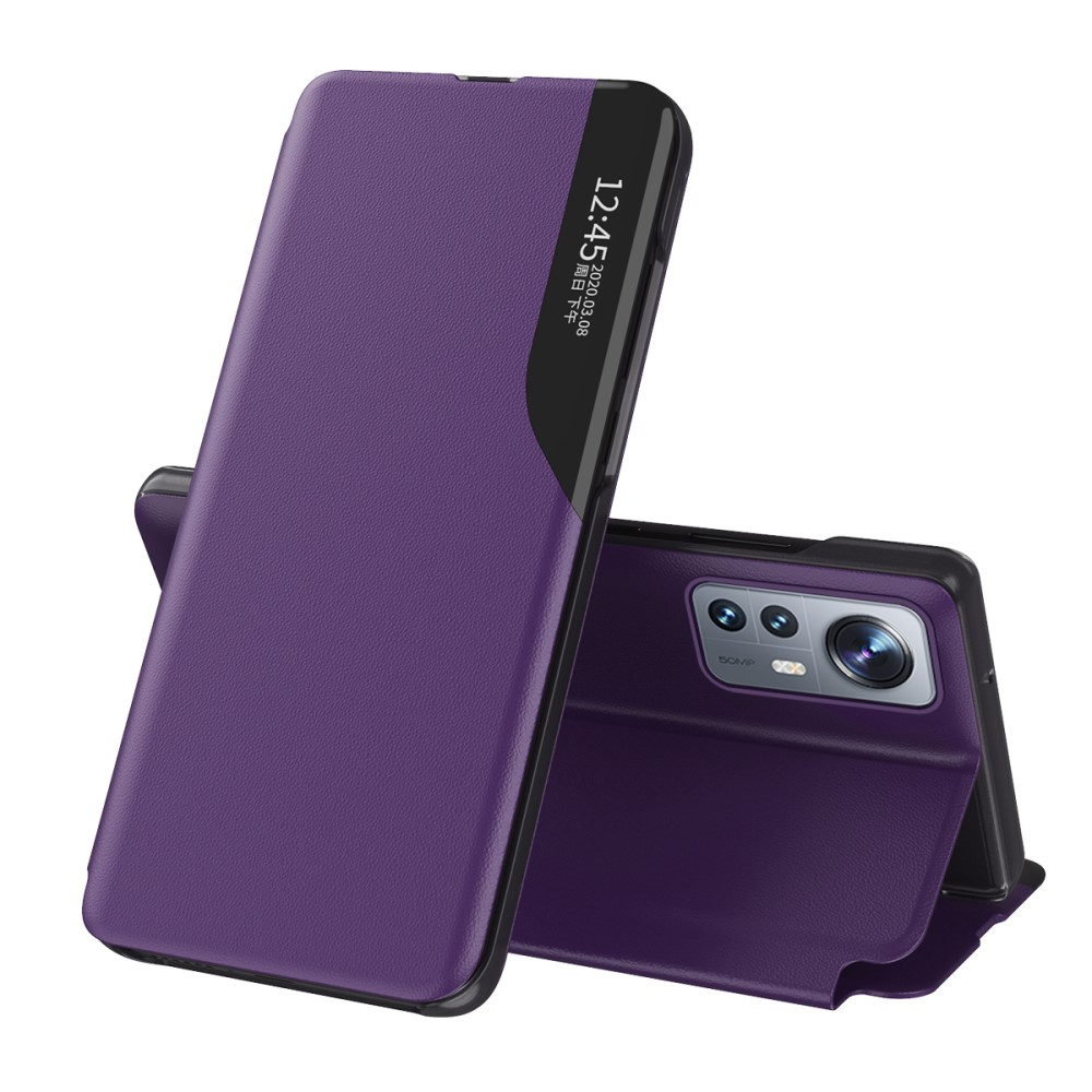 Xiaomi 12 Pro - View Window læder cover - Lilla