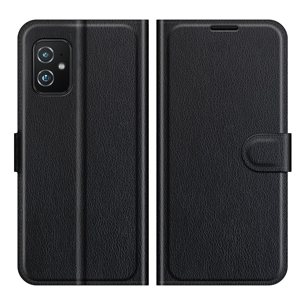 Asus Zenfone 8 - Læder cover / pung - Sort