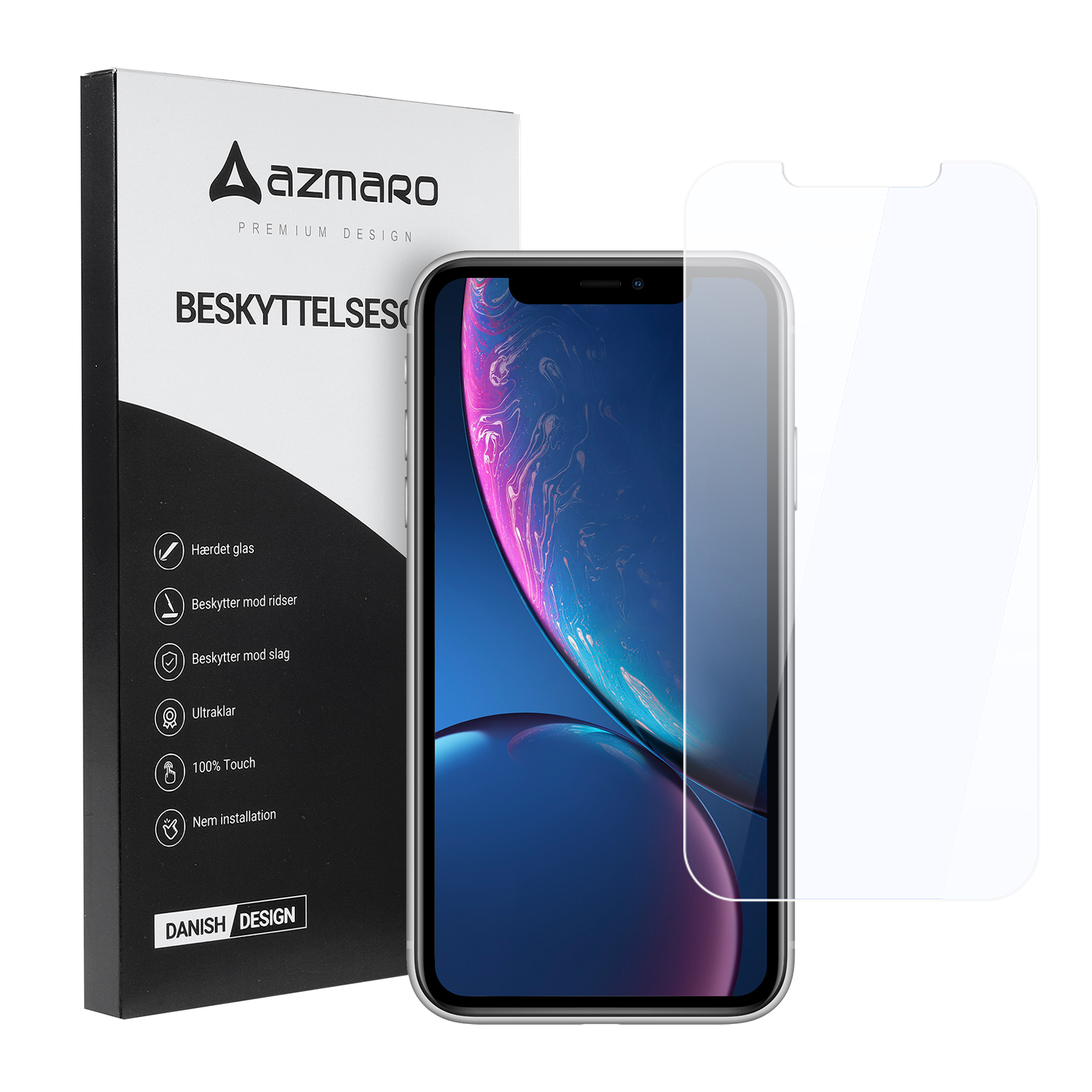 iPhone 11/XR - Azmaro Ultra clear hærdet beskyttelsesglas - Transparent