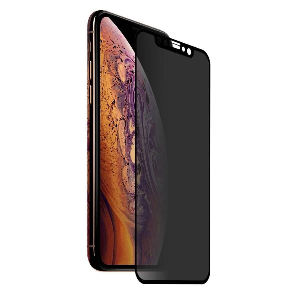 iPhone 11 Pro / XS / X - HAT PRINCE Anti-Spy beskyttelsesglas 0,26mm m/komplet dækning