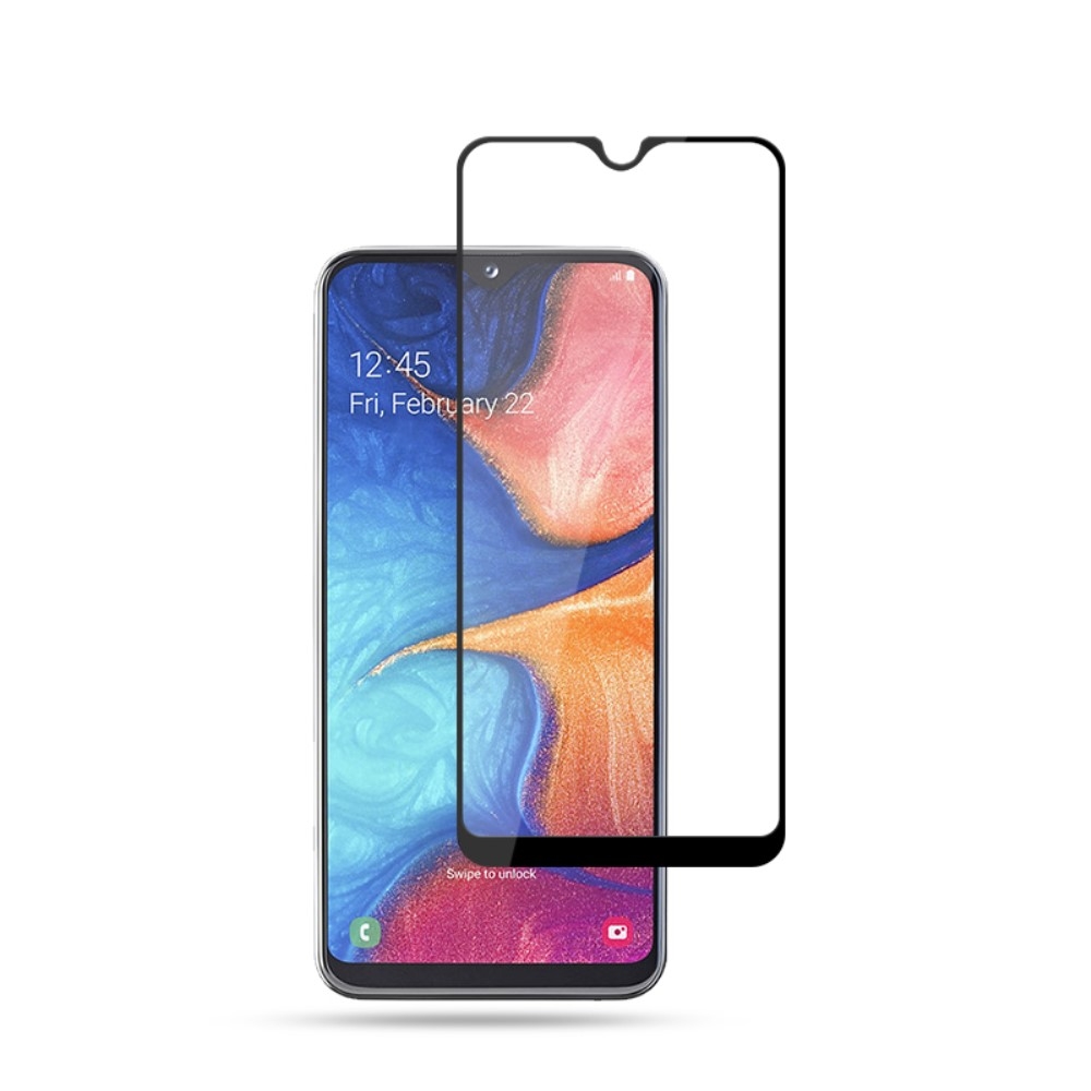 Samsung Galaxy A20E - MOCOLO hærdet beskyttelsesglas m/komplet dækning