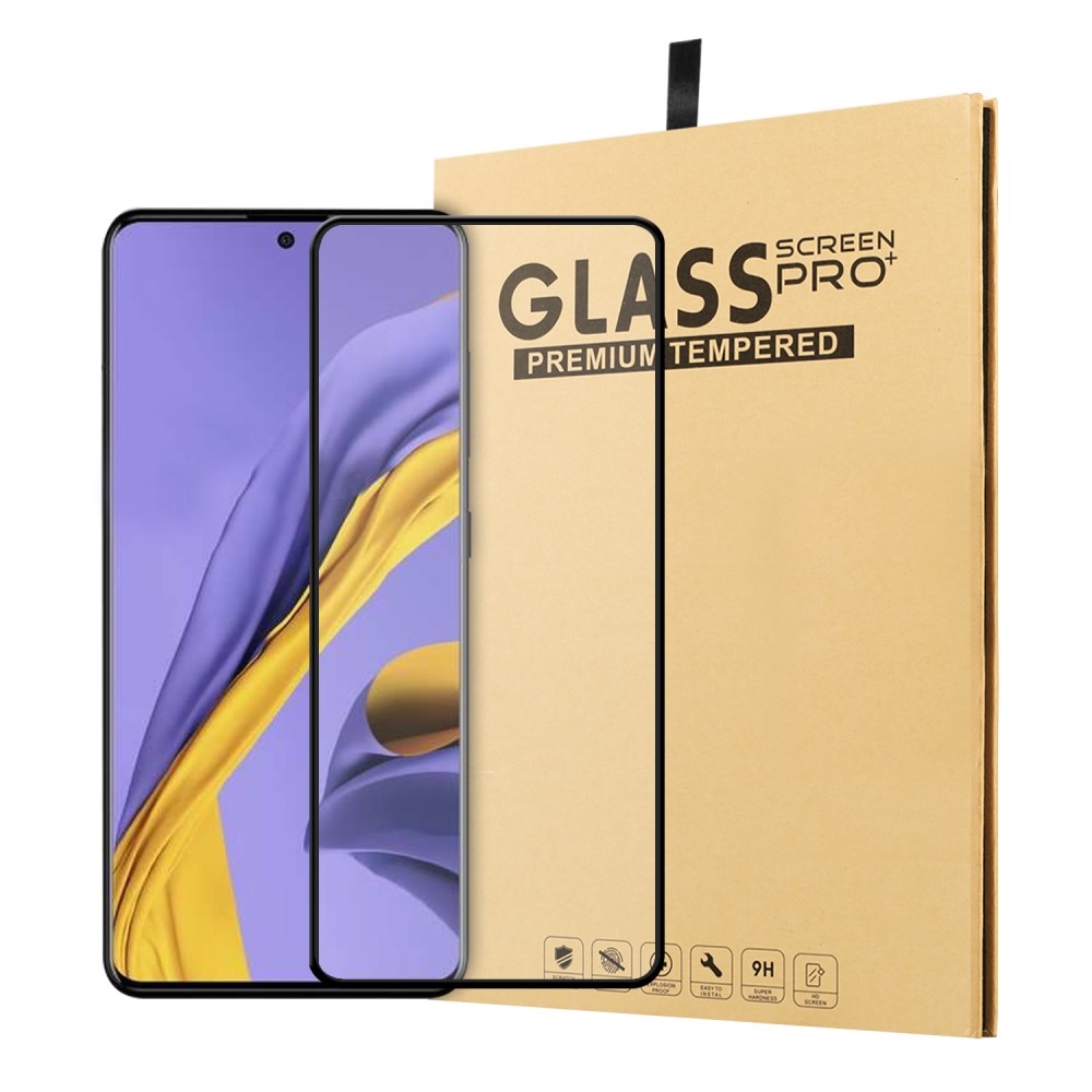 Samsung Galaxy A51 / A51 5G - Hærdet beskyttelsesglas 0,26mm m/komplet dækning