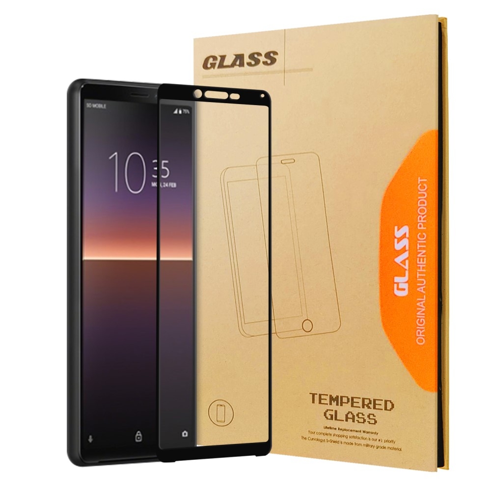 Sony Xperia 10 II - Hærdet beskyttelsesglas med komplet dækning