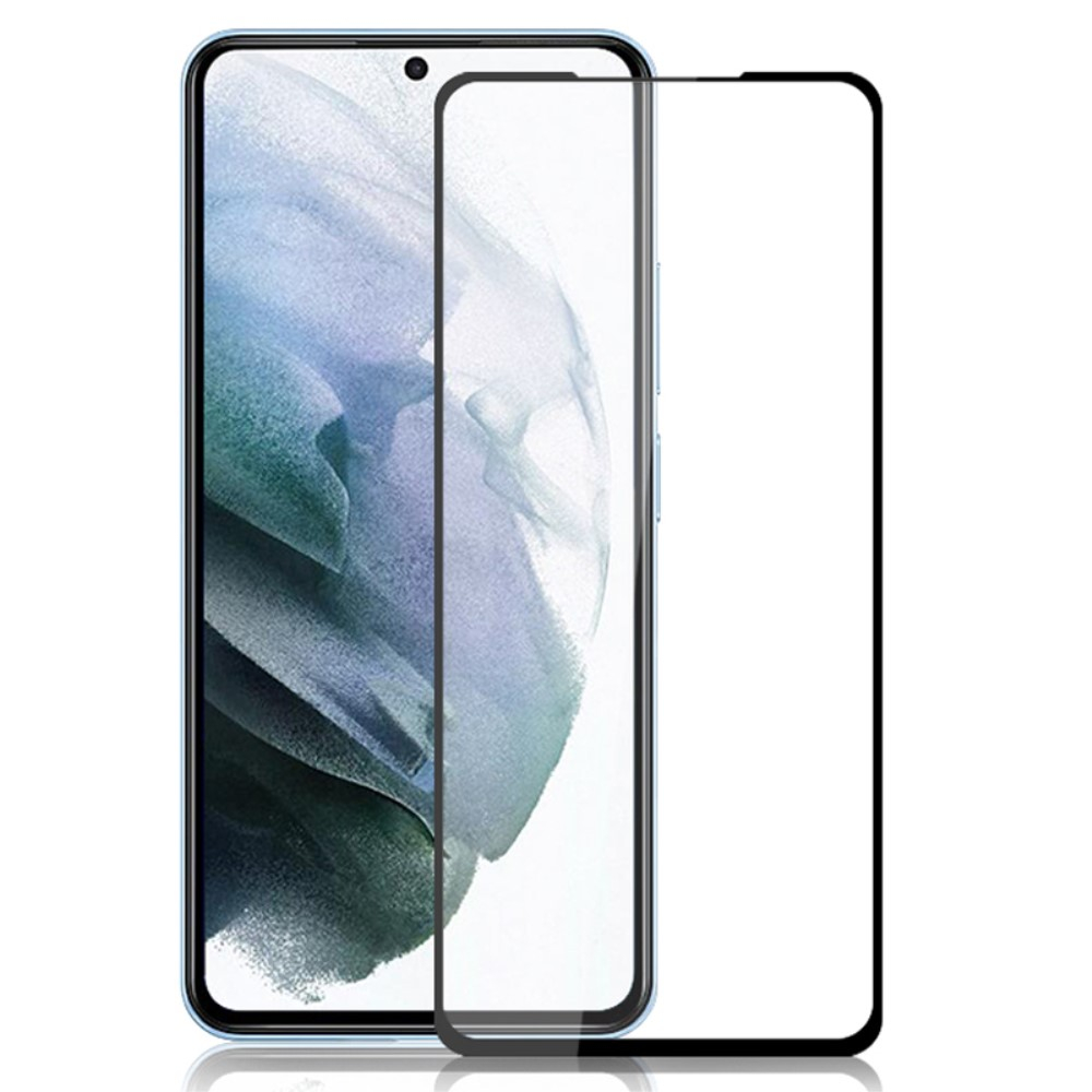 Samsung Galaxy S22 5G - AMORUS Premium hærdet beskyttelsesglas m/komplet dækning - Sort
