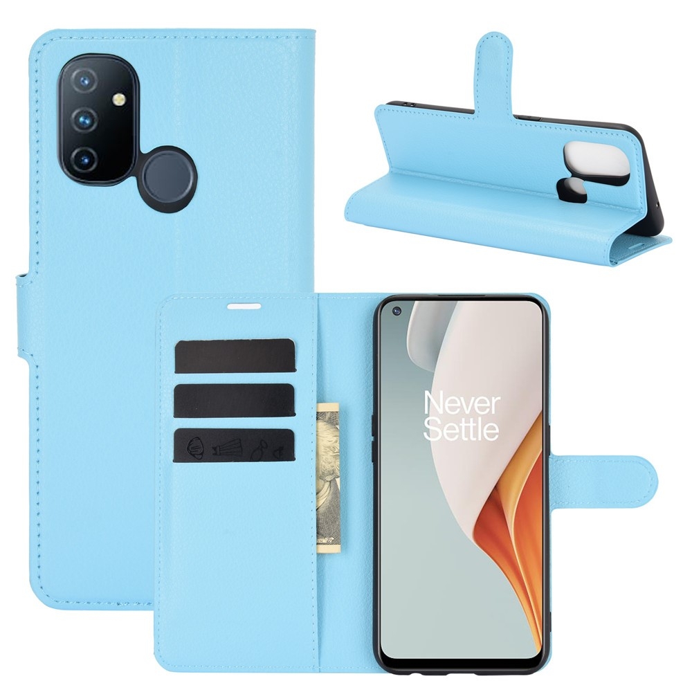 OnePlus Nord N100 - Læder cover / pung - Blå