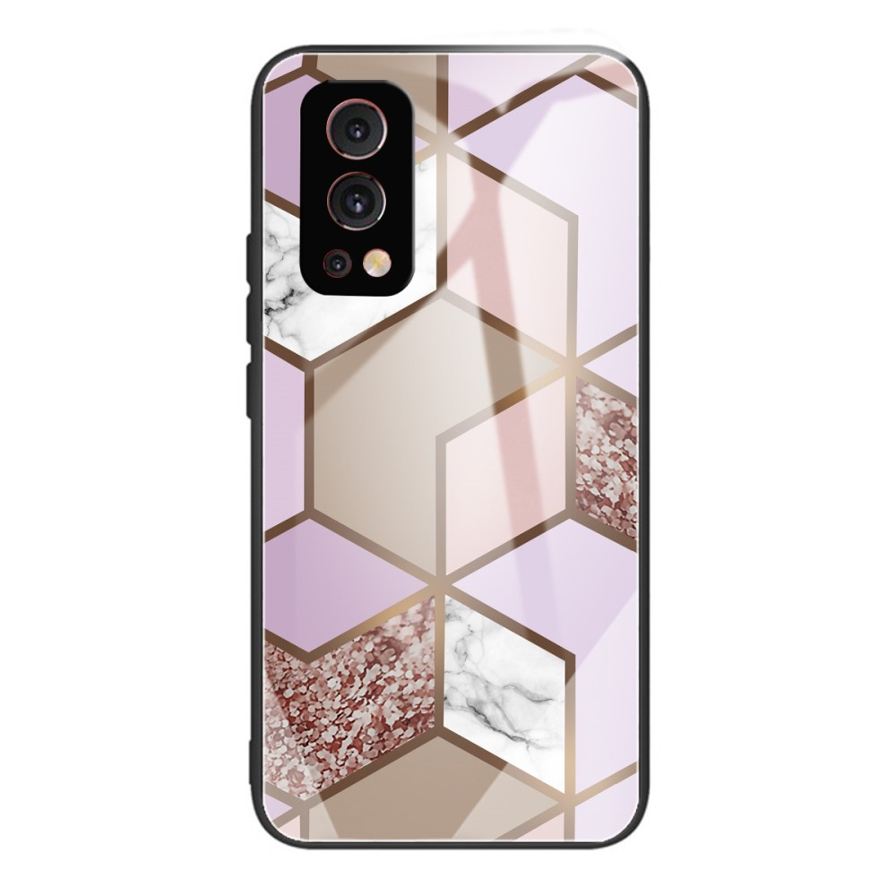 OnePlus Nord 2 5G - Hybrid cover m/ Bagside af hærdet glas - Style I