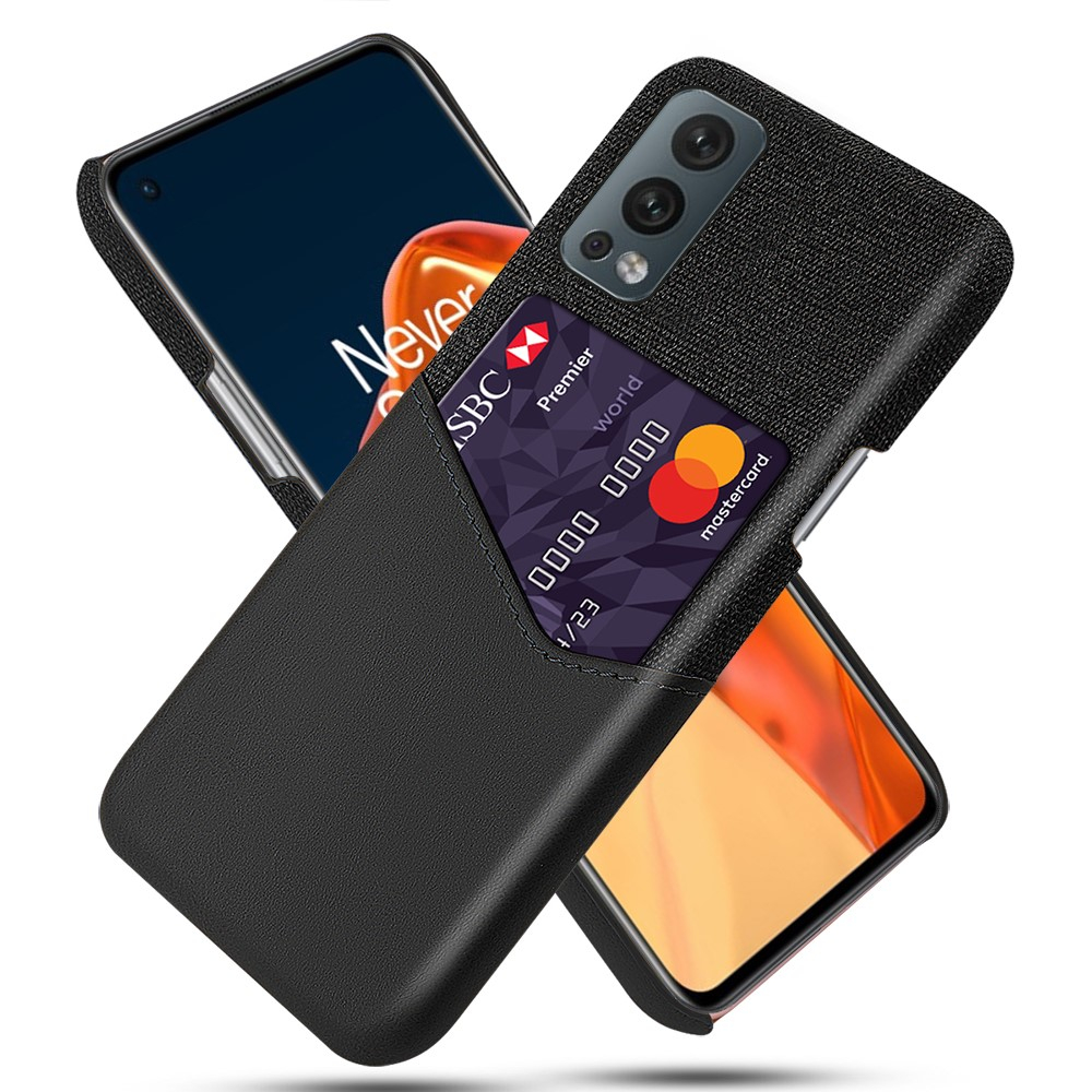 OnePlus Nord 2 5G - Læder hard cover med kortholder - Sort