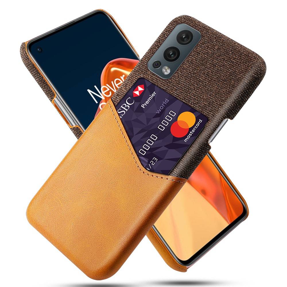 OnePlus Nord 2 5G - Læder hard cover med kortholder - Orange