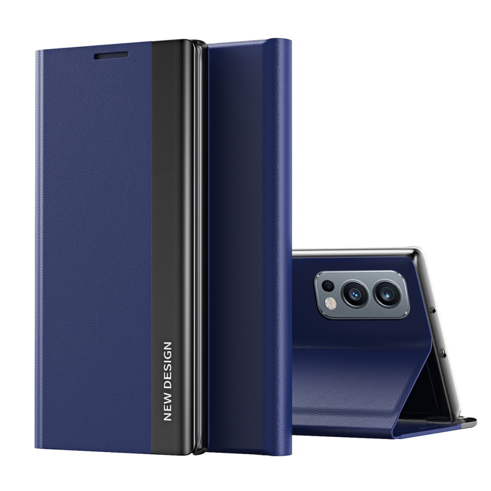 OnePlus Nord 2 5G - Læder View Window cover - Mørkeblå