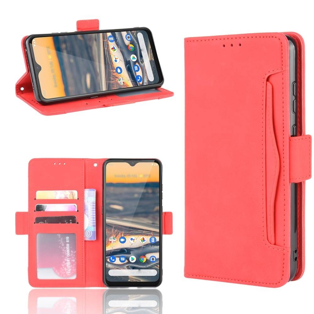 Nokia 5.3 - Læder cover / pung - Aftagelig udvendig kortholder - Rød
