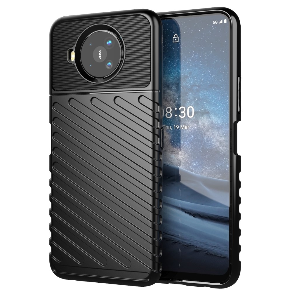 Nokia 8.3 5G - Thunder Series gummi cover - Sort