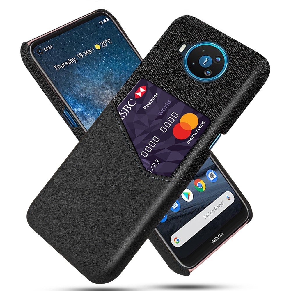 Nokia 8.3 5G - KSQ læder hard cover med kortholder - Sort