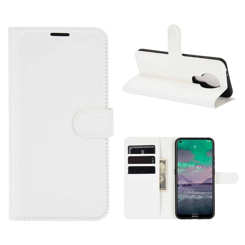 Nokia 3.4 - Læder cover / pung - Hvid