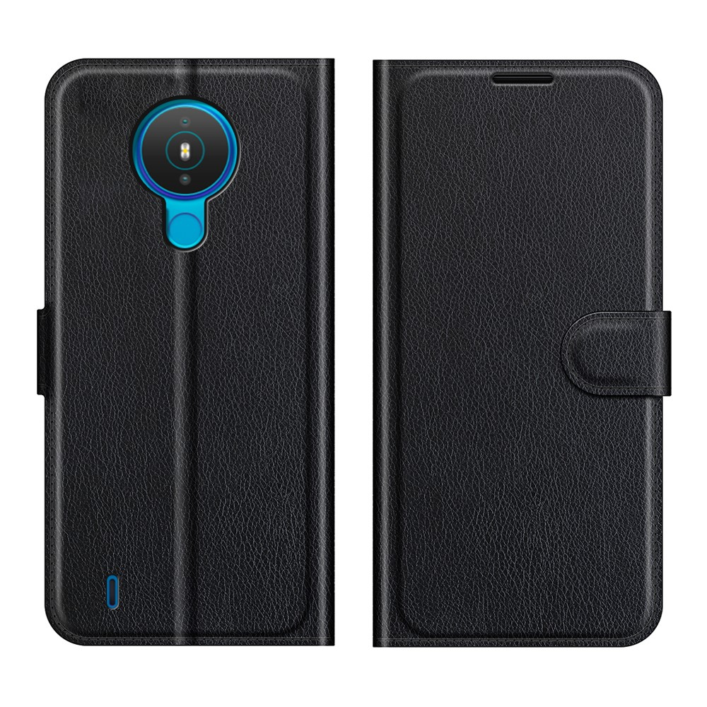 Nokia 1.4 - Læder cover / pung - Sort