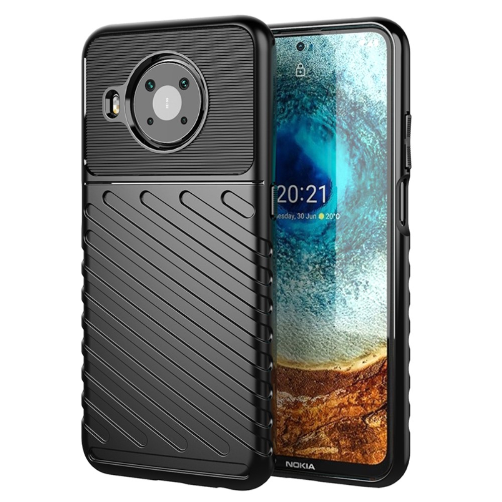 Nokia X10 / X20 - Thunder Series gummi cover - Sort