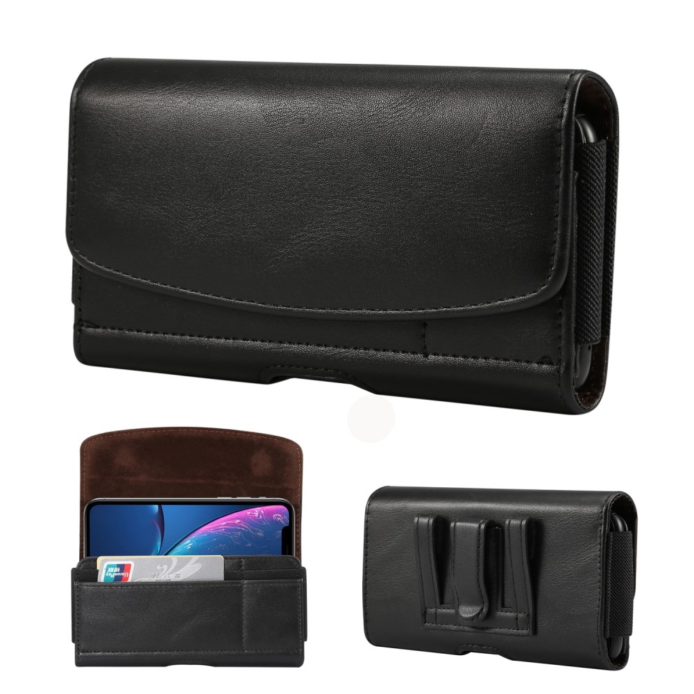 iPhone/smartphone universal bælte cover/taske 15.5x8 cm - Sort