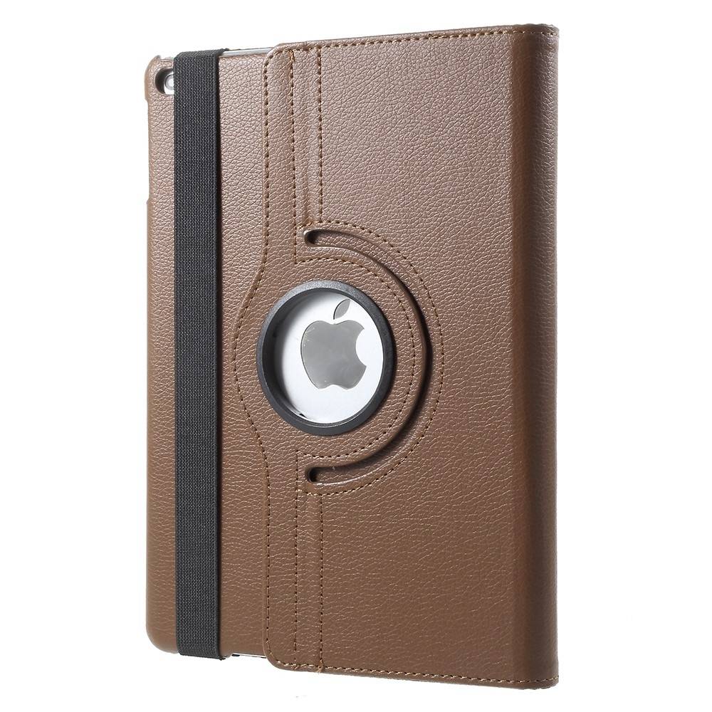 iPad Air 2 - 360 gr Roterende Læder Flip Cover - Kaffe