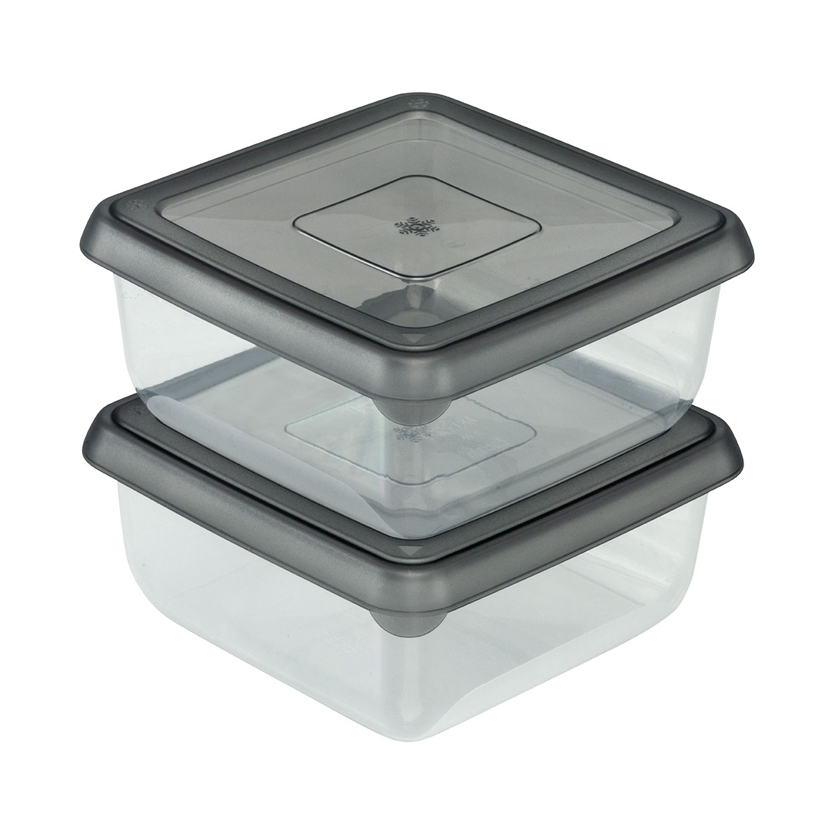 Madopbevaringsboks 0,40 L / 11.5x11.5x5.5 cm - 2 stk.