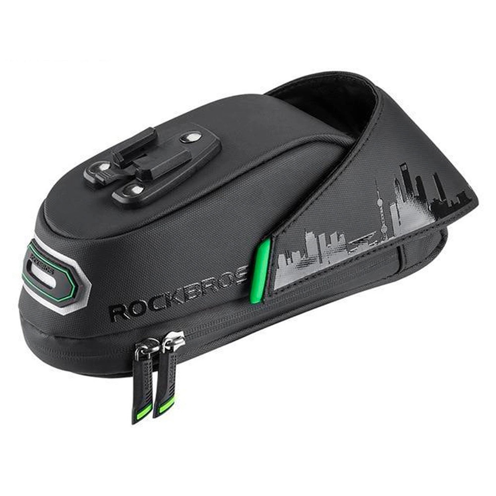 RockBros Torba rowerowa na telefon narzedzia pod siodelko z szybkozlaczka czarna ROCKBROS