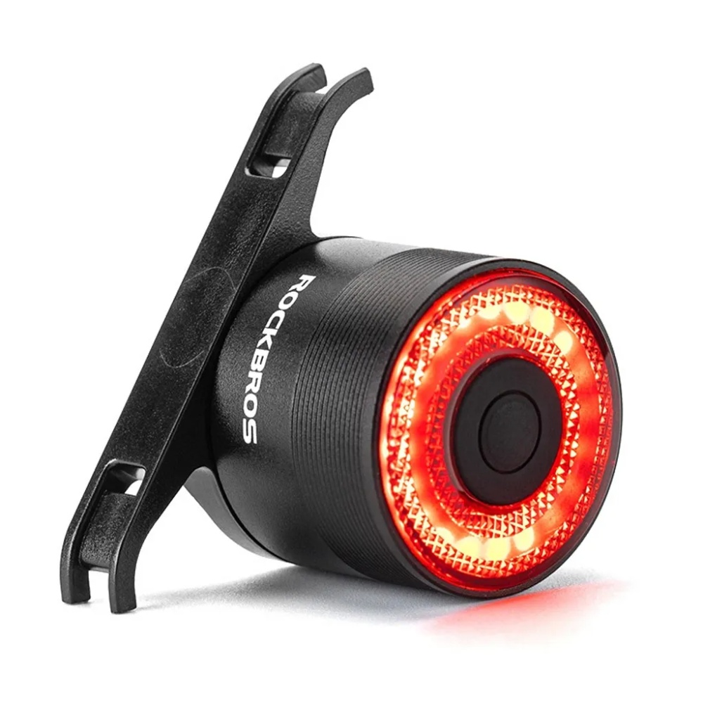 Hurtel Rockbros Q3 baglygter til cykel med Smart Stop-system - sort