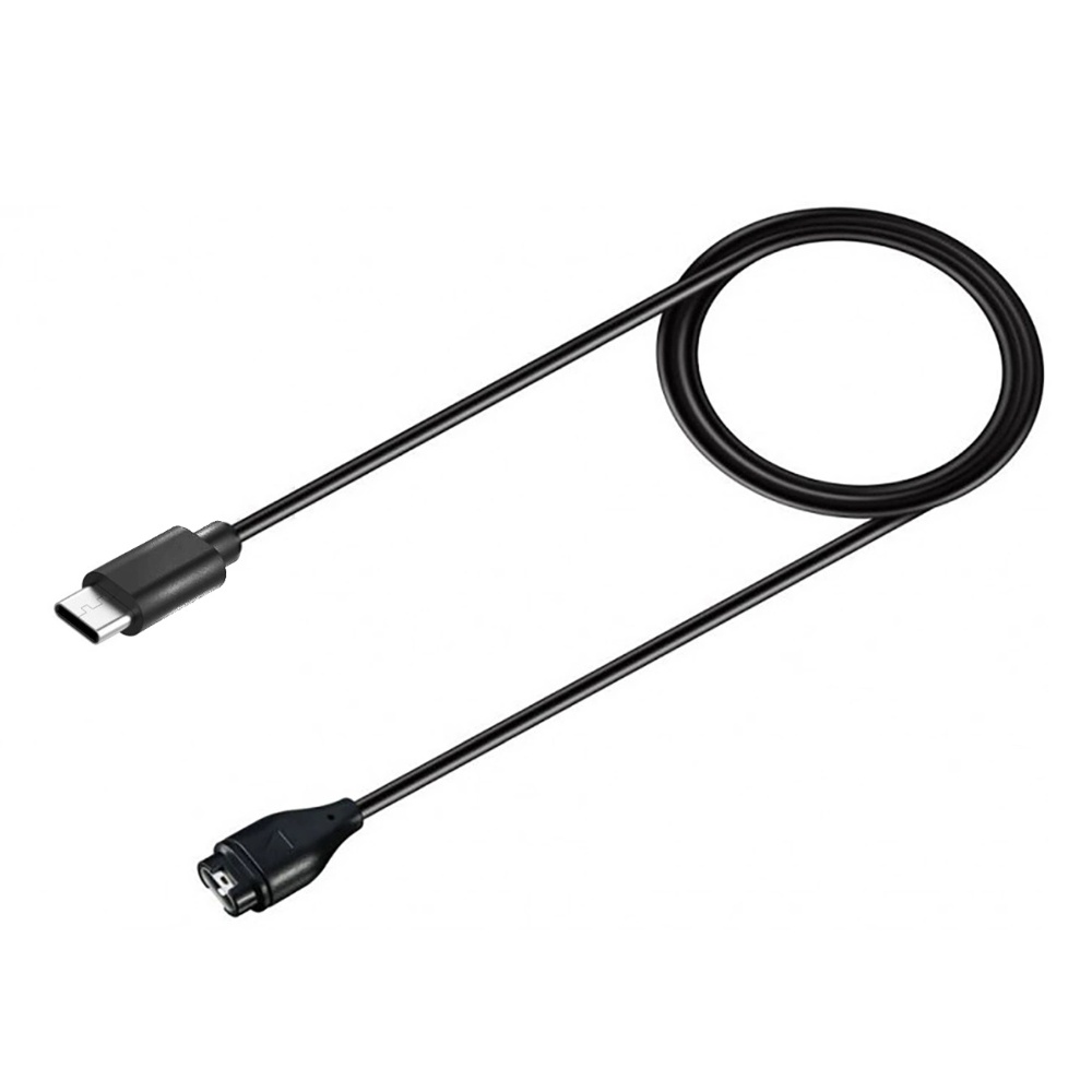 Magnetisk USB-C opladerkabel til Garmin smartwatch - 1m - Sort