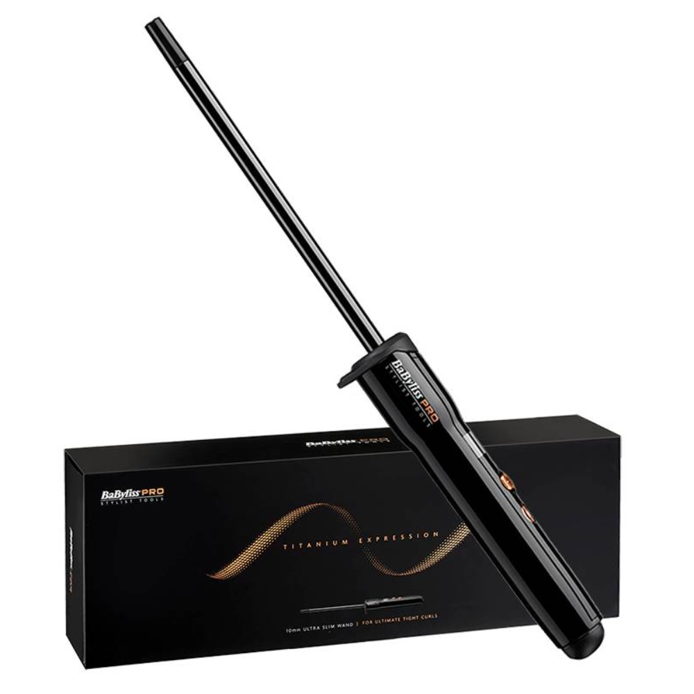 BaByliss PRO Titanium Expression Ultra-Slim Krøllejern 10mm - Sort