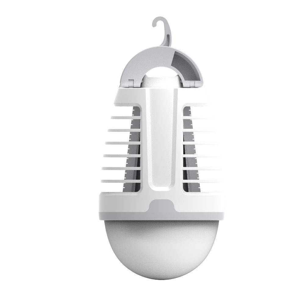 Platinet 2-i-1 LED lampe -og myggedræber - Genopladelig - Hvid
