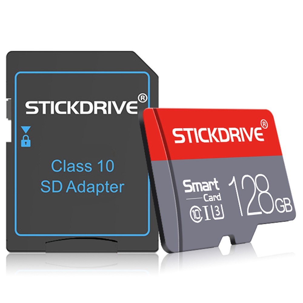 STICKDRIVE 128GB MicroSD TF Hukommelseskort Class 10 - inkl. SD kort Adapter