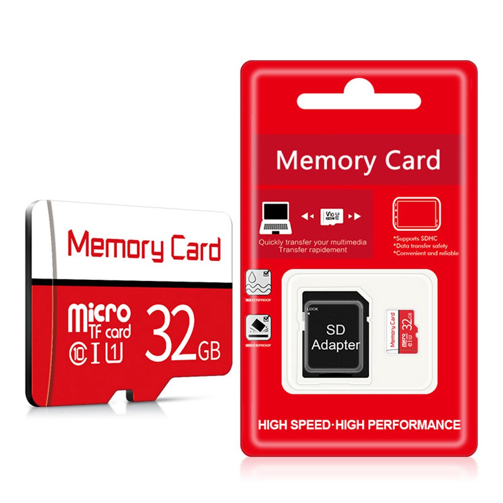 32GB MicroSD TF Hukommelseskort Class 10 - inkl. SD kort Adapter