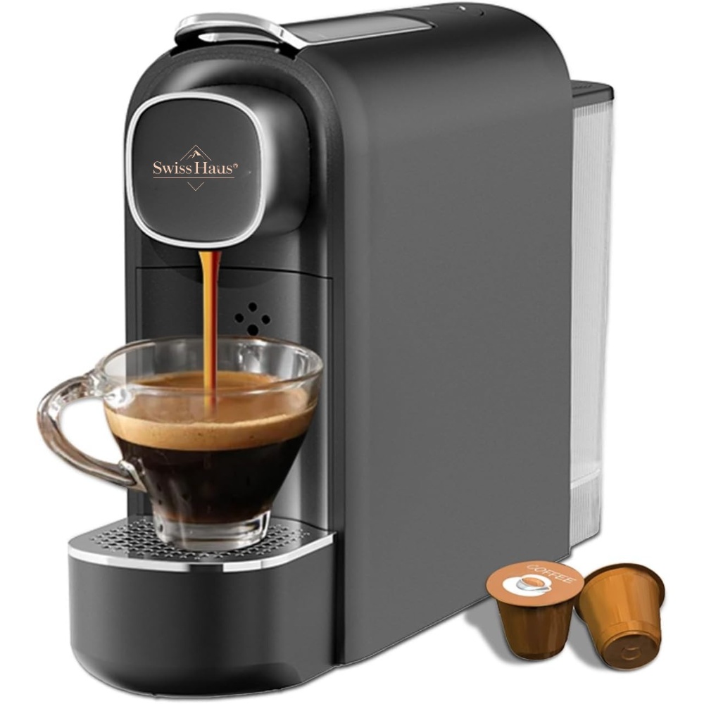 Swiss Haus kapselkaffemaskine 1400W / 600ml - Basel Premium - Sort