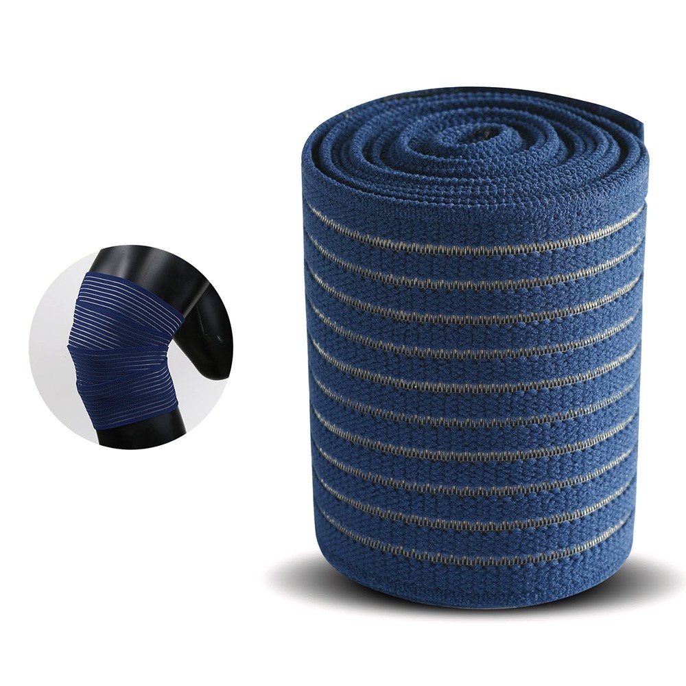 Elastisk Knæbind - Justerbar Støtte - 150 cm - Blå