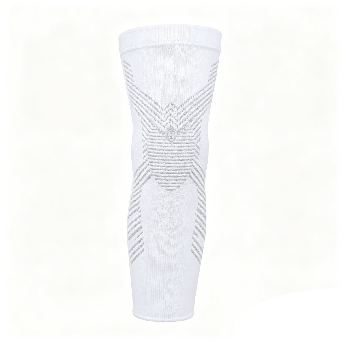 Knæ -og benstøtte med kompression til Løb og sport - Str. S - Hvid