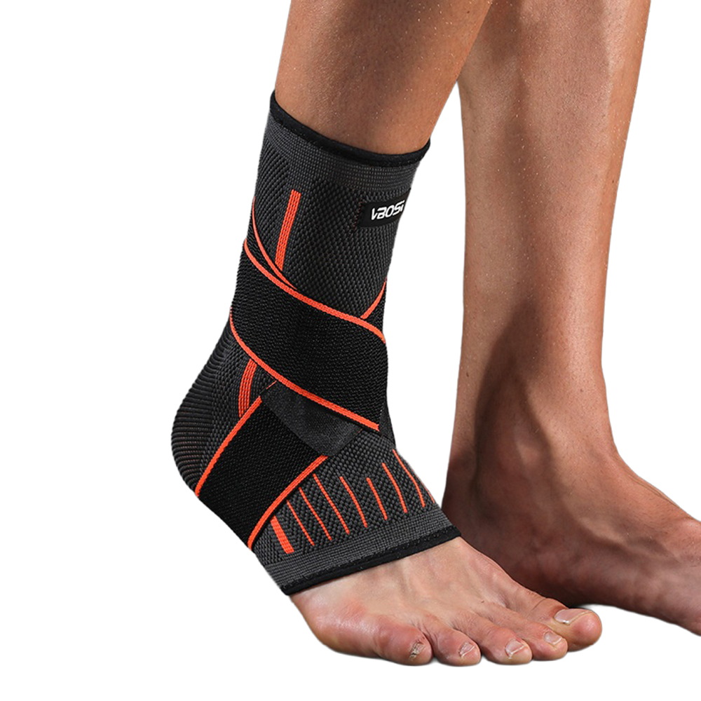 Ankel støttebind & Bandage med justerbare stropper - Str. XL - Orange