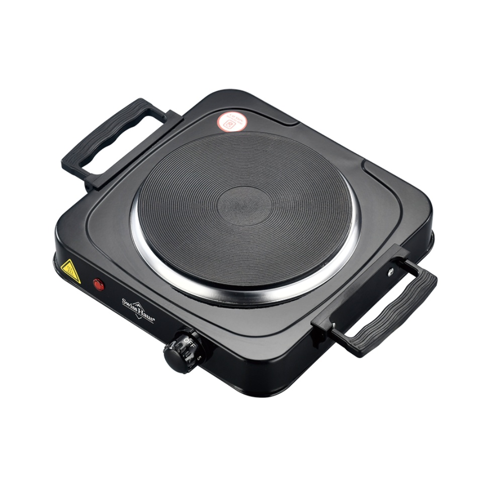 Swiss Haus elektrisk kogeplade 1500W / Ø18.5cm - Sort