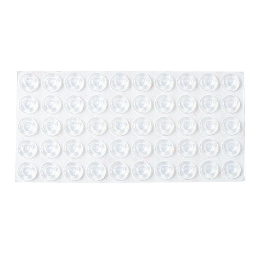 Selvklæbende gummidutter / Anslagsdæmpere ø13 x 5,5mm - Sæt med 50 stk.