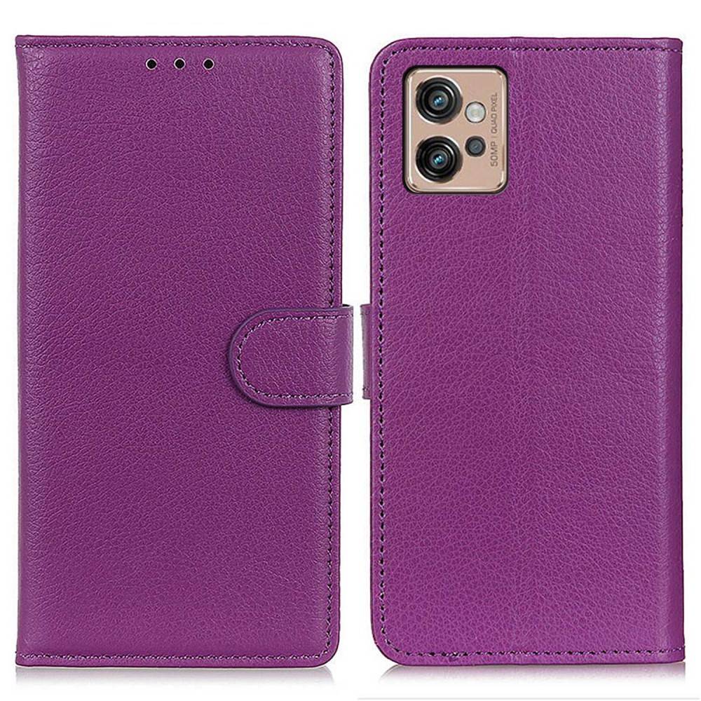 Motorola Moto G32 4G - Læder cover / pung - Lilla