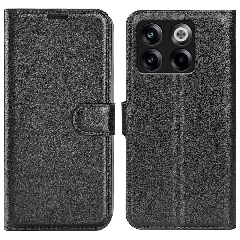 OnePlus 10T 5G - Læder cover / pung - Sort