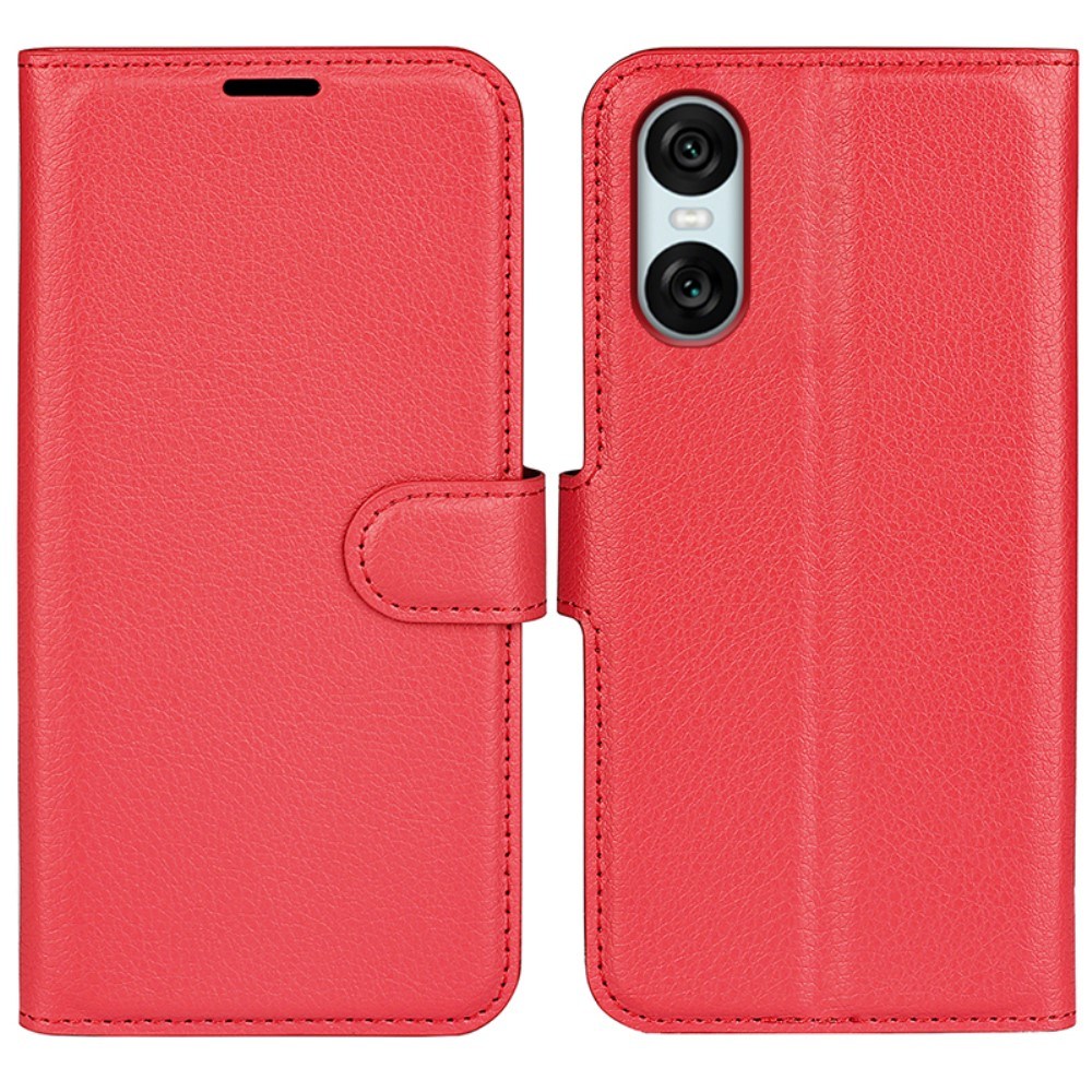 Sony Xperia 10 VI - Læder cover / pung - Rød
