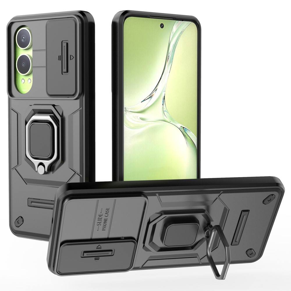 OnePlus Nord CE4 Lite 5G - SLIDE Hybrid cover m/kickstand - Sort