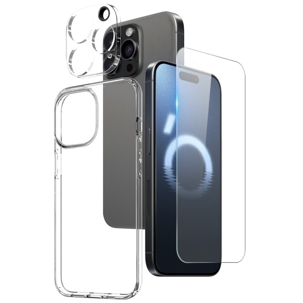 iPhone 16 Pro Max - NORTHJO gummi cover - Inkl beskyttelsesglas til skærm og kamera