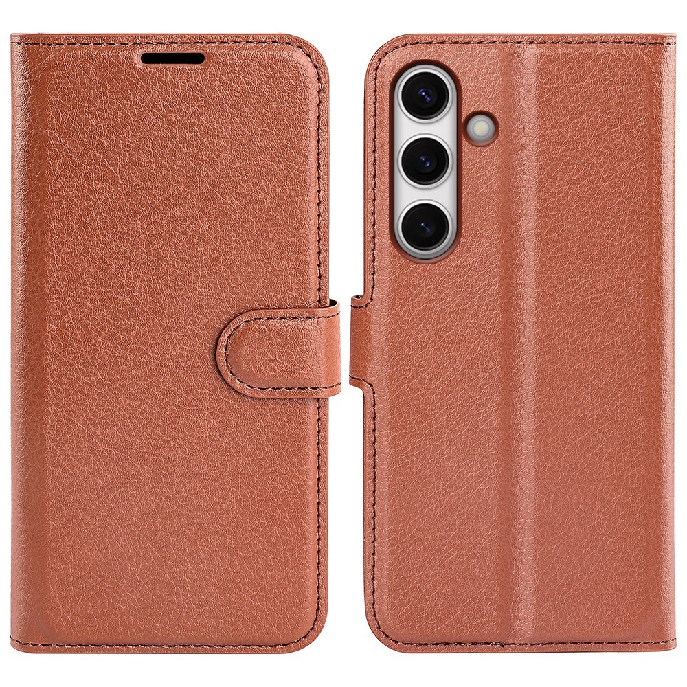 Samsung Galaxy S24 FE - Læder cover / pung - Brun