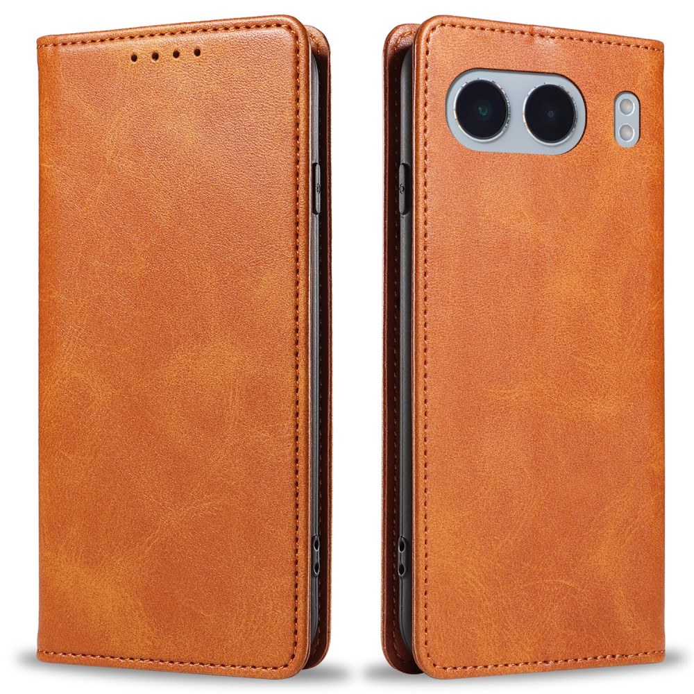 OnePlus Nord 4 - Flip læder cover - Khaki