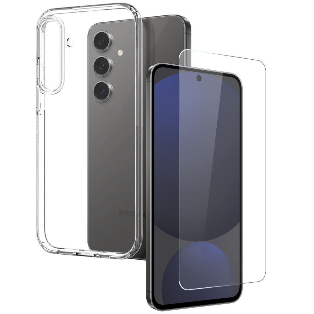 Samsung Galaxy S25 - NORTHJO gummi cover - inkl. hærdet beskyttelsesglas