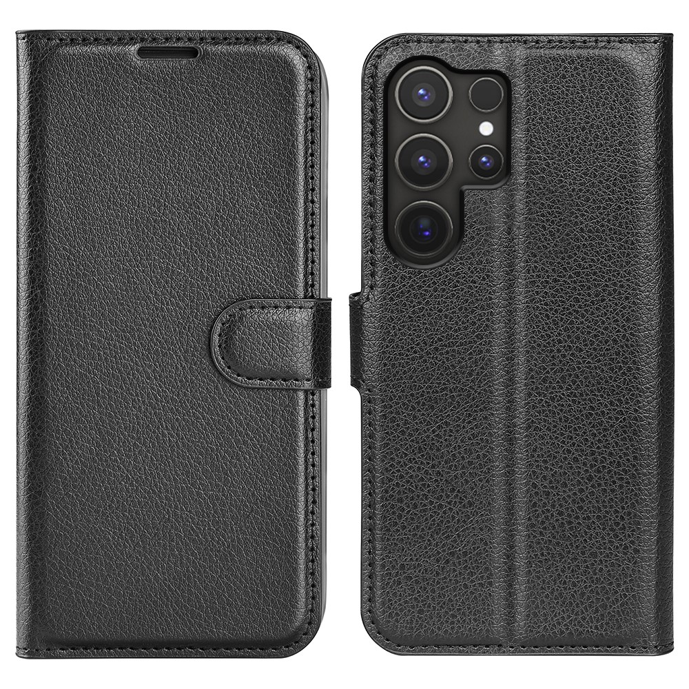 Samsung Galaxy S25 Ultra - Læder cover / pung - Sort