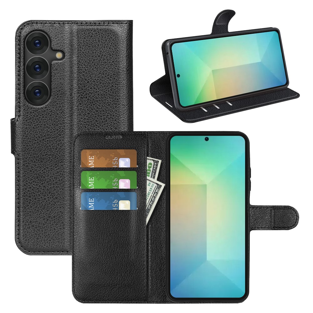 Samsung Galaxy S25 - Læder cover / pung - Sort