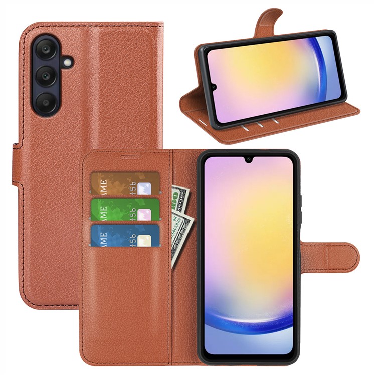 Samsung Galaxy A26 5G - Læder cover / pung - Brun